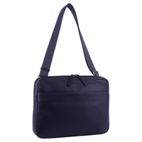 Pierre Cardin Mens Leather 13&quot; Laptop Computer Bag - Brown