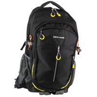 Pierre Cardin Mens Nylon Travel &amp; Sport Large Backpack Bag in Black