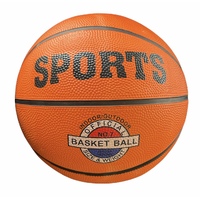 Classic Rubber Basketball Training Standard Size Downtown for NBA- Black/Orange