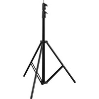 Hridz 2.8m Stainless Steel Light Stand Black Colour Heavy Duty with 1/4&quot; to 3/8&quot; Spigot