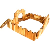 Wooden jumbo castle building set