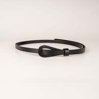 Peroz Joy Women&#39;s Black Leather Knot Belt