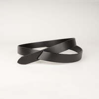 Peroz Arla Women&#39;s Black Leather Knotted Belt