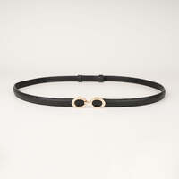 Peroz Yara Women&#39;s Black Adjustable Leather Belt