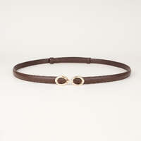 Peroz Yara Women&#39;s Adjustable Brown Leather Belt