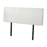 PU Leather Double Bed Headboard Bedhead - White