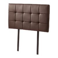 PU Leather Single Bed Deluxe Headboard Bedhead - Brown