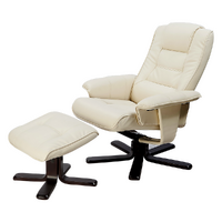 PU Leather Massage Chair Recliner Ottoman Lounge Remote