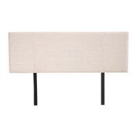 Linen Fabric Queen Bed Headboard Bedhead - Beige