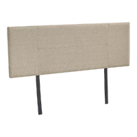 Linen Fabric Double Bed Headboard Bedhead - Beige