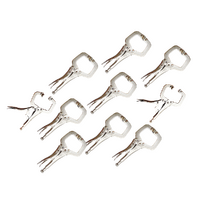 10pc Heavy Duty Steel C-Clamps 6&quot; Mig Welding Locking Plier Vice Grip