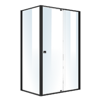 Semi Frameless Shower Screen (114~122)x 195cm &amp; (77~80)x 195cm Side AS/NZS Glass