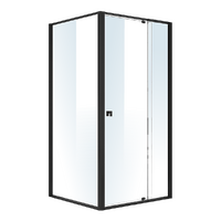 Semi Frameless Shower Screen (98~106)x 195cm &amp; (89~92)x 195cm Side AS/NZS Glass