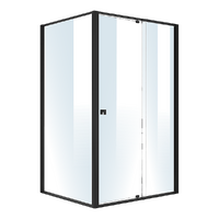 Semi Frameless Shower Screen (114~122)x 195cm &amp; (98~101)x195cm Side AS/NZS Glass