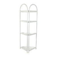 Shower Corner Shelf White Caddy Bathroom Shelves Organiser Bath Storage Rack 4