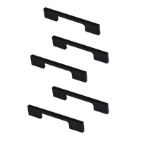 5 x 96mm Kitchen Handle Cabinet Cupboard Door Drawer Handles square Black furniture pulls