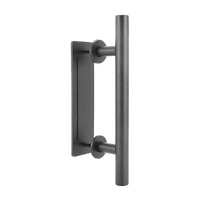 Carbon Steel Door Handle &amp; Flush Pull Wood Door Gate Hardware 12&quot;