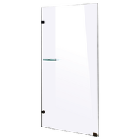 900 x 2100mm Frameless 10mm Safety Glass Shower Screen