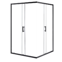1000 x 1200mm Sliding Door Nano Safety Glass Shower Screen By Della Francesca