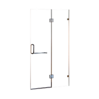 110 x 200cm Wall to Wall Frameless Shower Screen 10mm Glass By Della Francesca