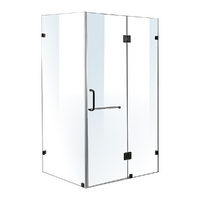 1200 x 1000mm Frameless 10mm Glass Shower Screen By Della Francesca