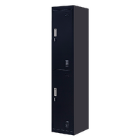 2-Door Vertical Locker for Office Gym Shed School Home Storage