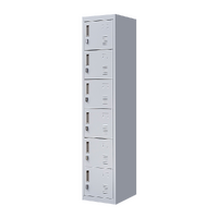 6-Door Locker for Office Gym Shed School Home Storage