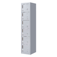 6-Door Locker for Office Gym Shed School Home Storage