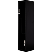Black Two-Door L-shaped Office Gym Shed Storage Lockers