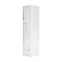 Grey Two-Door L-shaped Office Gym Shed Storage Lockers