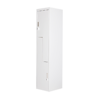 Grey Two-Door L-shaped Office Gym Shed Storage Lockers