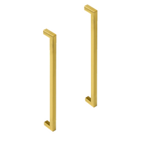 15x Brushed Brass Drawer Pulls Kitchen Cabinet Handles - Gold Finish 256mm
