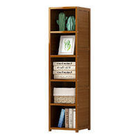 Bamboo Shelf Bookcase Display Storage Rack Stand Livingroom Bedroom