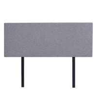 Linen Fabric Double Bed Deluxe Headboard Bedhead - Slate Ash