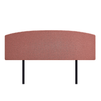 Linen Fabric King Bed Curved Headboard Bedhead - Pearl Copper Brown