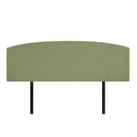 Linen Fabric King Bed Curved Headboard Bedhead - Olive Green