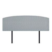 Linen Fabric King Bed Curved Headboard Bedhead - Stone Grey