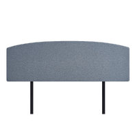 Linen Fabric King Bed Curved Headboard Bedhead - Berlin Blue