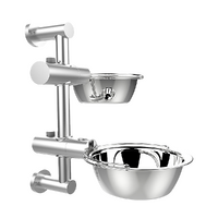 Wall Mounted Dog Bowl Adjustable Height Pet Feeder