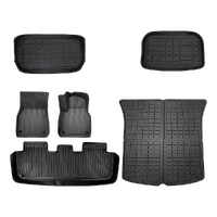 6 piece Tesla Model Y Floor Mats for Front and Rear Trunk Front Passenger and Driver Side