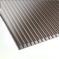4mm Polycarbonate Roofing Sheets Tinted Bronze UV Roof 610x1220mm Bulk 12 Pack