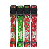 Christmas Dog Collars Adjustable - Moondidley Pets Small Red Mittens
