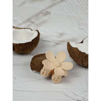Claw Clip - Flower - Beige
