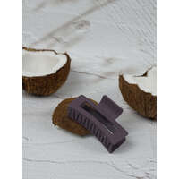 Claw Clip - Elongated Rectangle - Eggplant