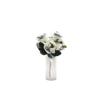 Faux Rose Bouquet Stem grey