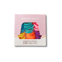 MANGO JELLY Metal Free Hair Ties (3cm) - Colour Wheel 36P - Six Pack