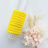 MANGO JELLY Metal Free Hair ties (4.5cm) - School Colour Yellow 10P - Six Pack