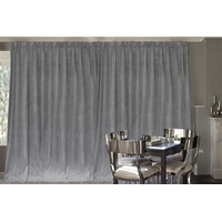 Large Thick Velvet Blockout Curtains 550x 230cm PINCH PLEAT 2 panel+Hooks Grey