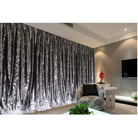 Large Thick Velvet Curtains Stunning Flocking 580x270cm+Hook Pinch Pleat Silver Grey