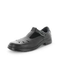 WILDE SCHOOL Girl&#39;s JESSE School Black Smooth Shoe 12US